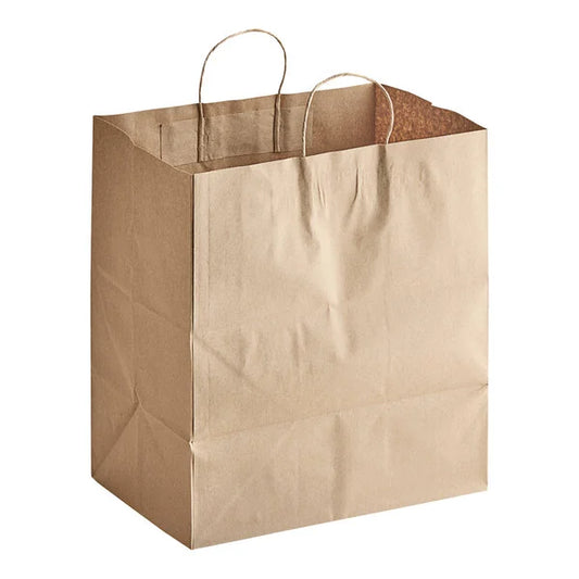 Kraft Paper Bags With Handle [Pack of 100]