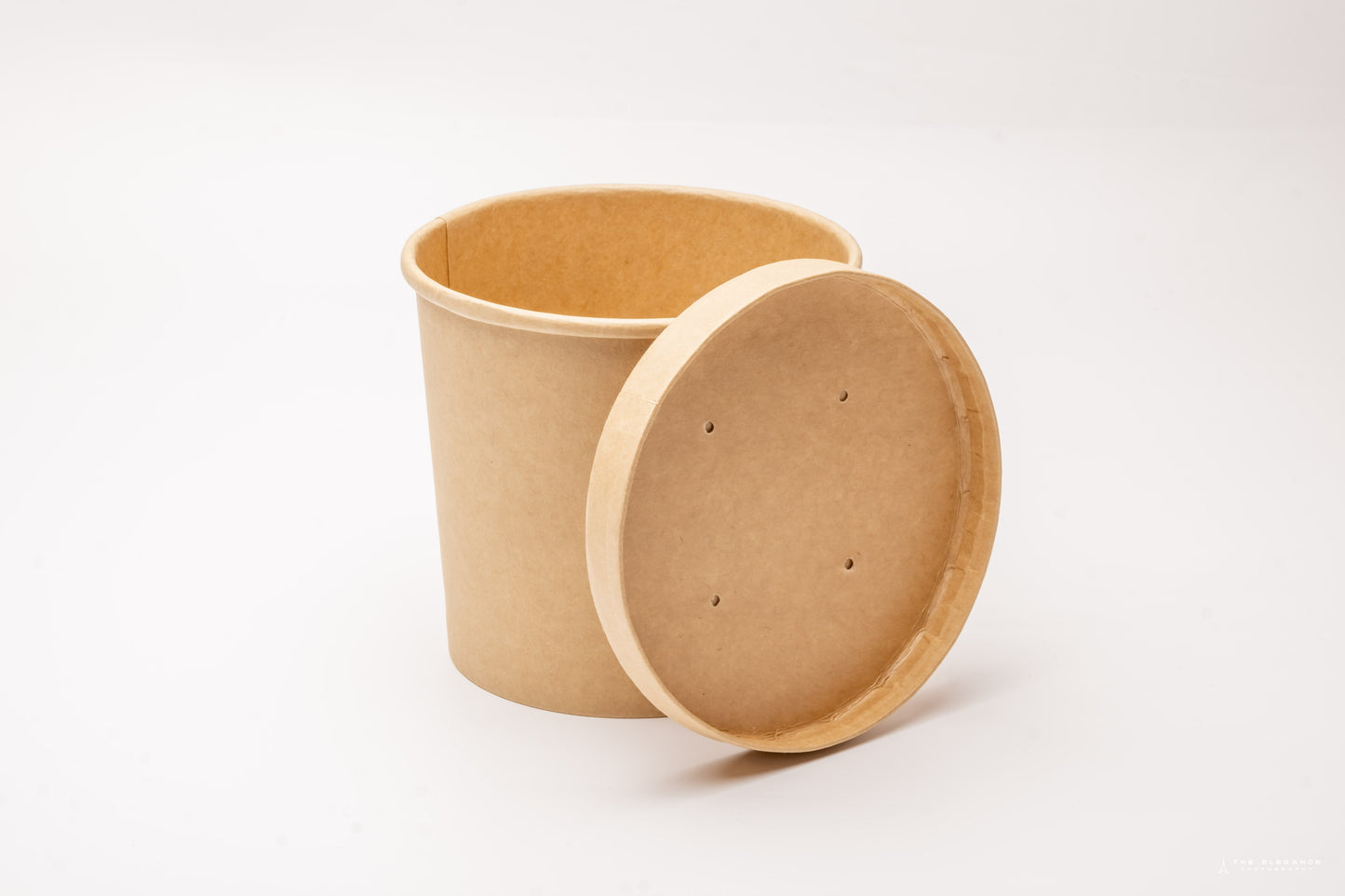 Kraft Paper Food Cup with Vented Lid 350 ml/11.8 oz [Pack of 250]