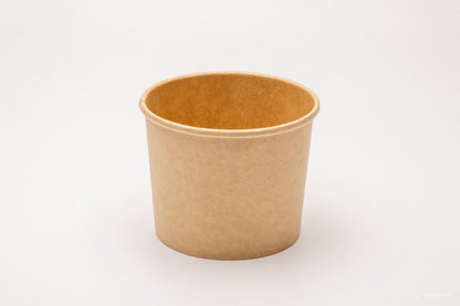 Kraft Paper Food Cup with Vented Lid 250ml/8.4oz [Pack of 250]