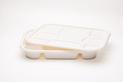 BAGASSE 8 CP MEAL TRAY [50 Pack]