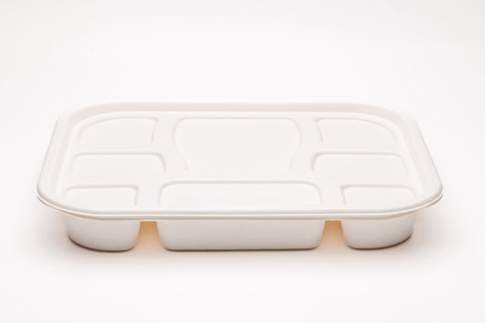 BAGASSE 8 CP MEAL TRAY [50]