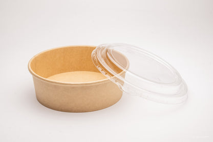 Round Kraft PE-Lined Microwavable Take-Out Container  650 ml [Pack of 250]