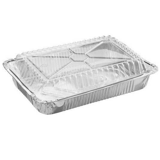 Plastic Dome Lid For 1.5 LB Shallow Oblong Pan (500/Case)