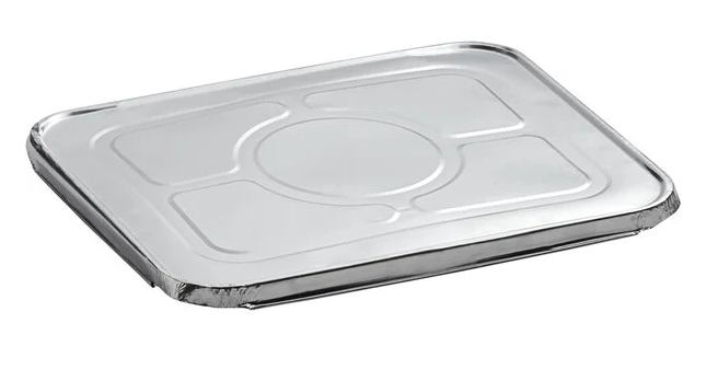 TP Half steam lid 100/case Aluminium Tray