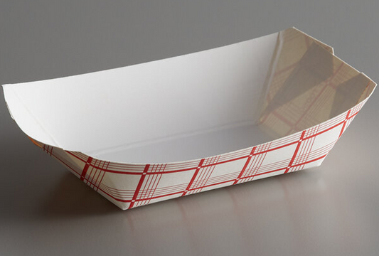 Wellcare #50 Boat Tray Red Checks 1000/Case