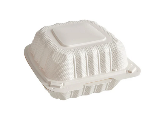 Wellchoice 6" x 6" Mineral Filled PP Hinged Containers (250/Case) - P66W