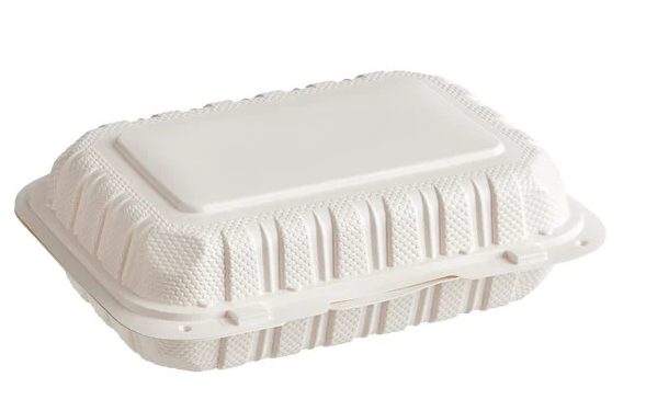 Wellcare 9" x 6" x 3" Mineral-Filled Plastic Hinged Clamshell, White [150 Pack] -  PW206