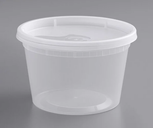 16 oz WY Microwavable Deli Containers with Lids [240/Case]