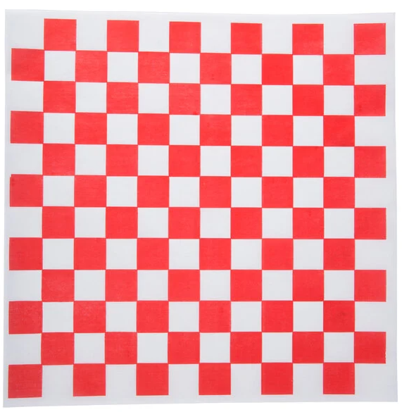 Deliwrap paper 12" x 12" Red Check Paper 5000 ct