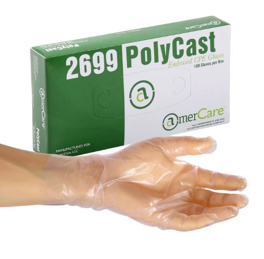 Amercare PolyCast Powder Free Gloves 1000/case