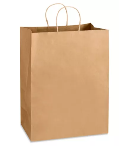 Kraft 13" x 7" x 17" × 5 Paper Shopping Bag with Handle 250/Case