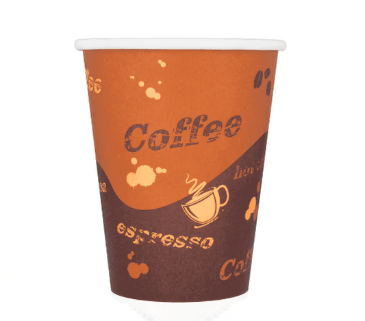 Karat 8 oz Cafe Print Paper Hot Cups 1000/case