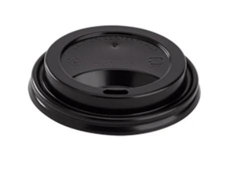 Karat Sipper Dome Lids for 8 oz hot cups - Black