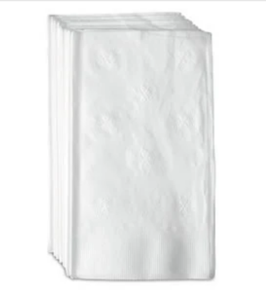 2 Ply Dinner Napkin 15" x 17" Folded White [20/Packs]