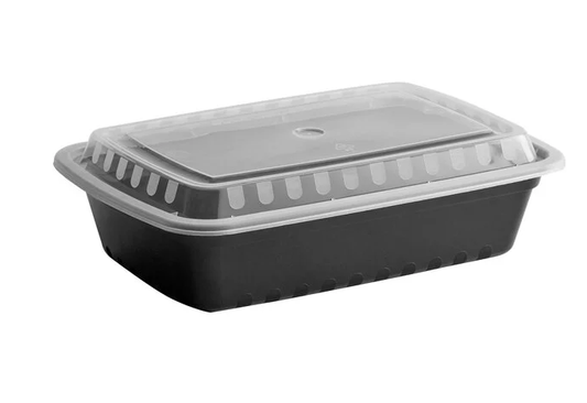 IN 38 oz Microwaveable Rectangular Containers with Lids (150/Case)