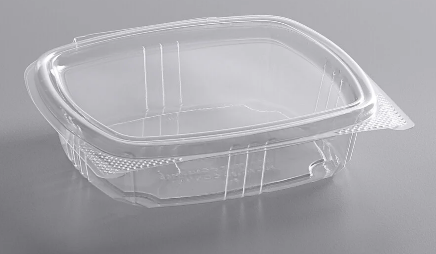 8 oz RPET Hinged Deli Containers [200/Case]
